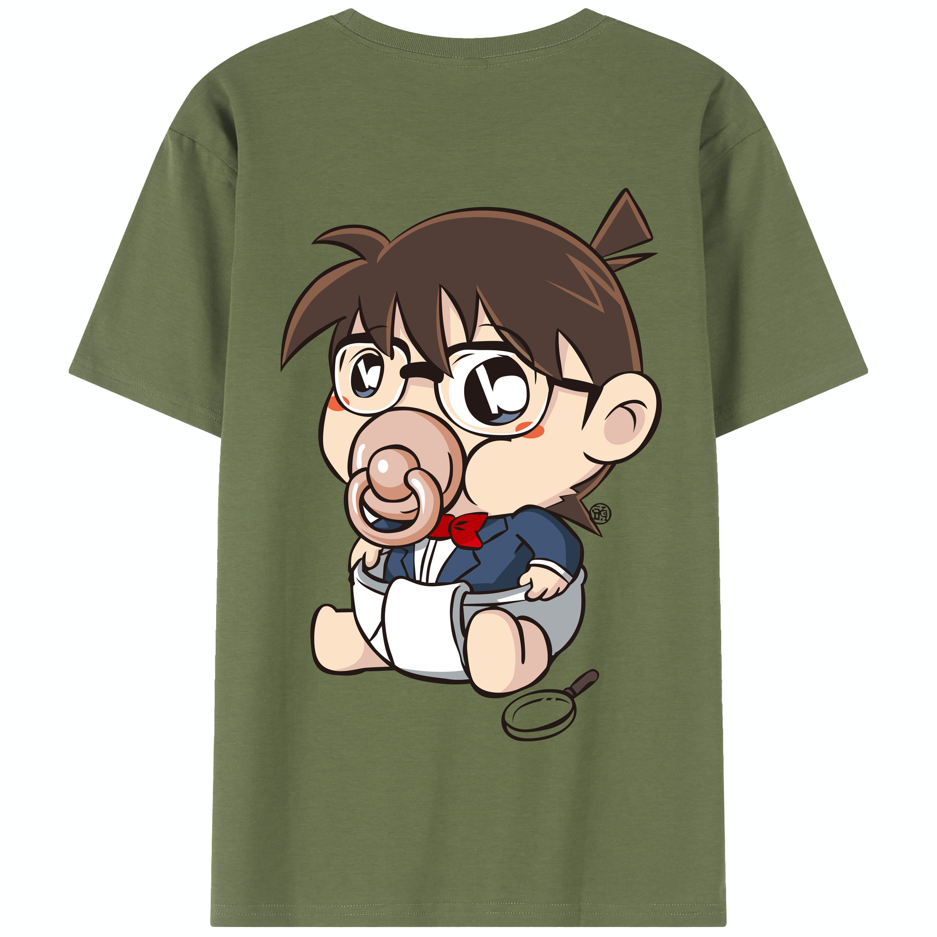 （画像用） 名探偵コナン 江戸川 コナン Detective Conan Conan Edogawa 綿100％半袖Tシャツ（背面プリント）